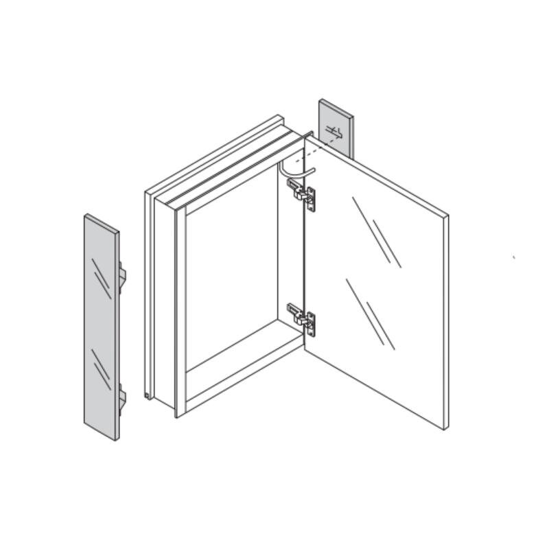 recess mounted medicine cabinets